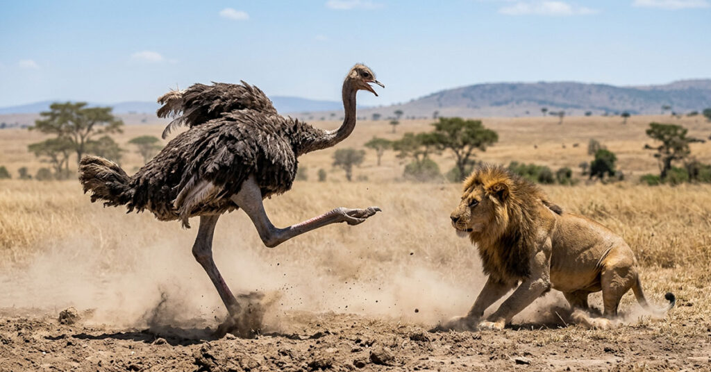 A powerful ostrich standing tall representing the unexpected hard moments God uses to redirect our lives
